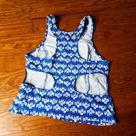 Cute Aztec Printed Blue Tank - Picture 1 of 3